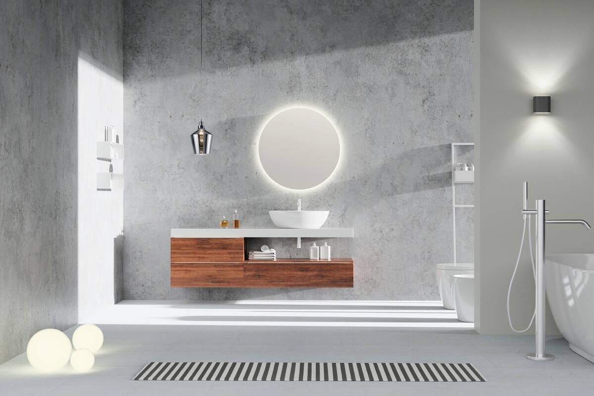 LED-Spiegel Luna transparent D: ca. 60 cm