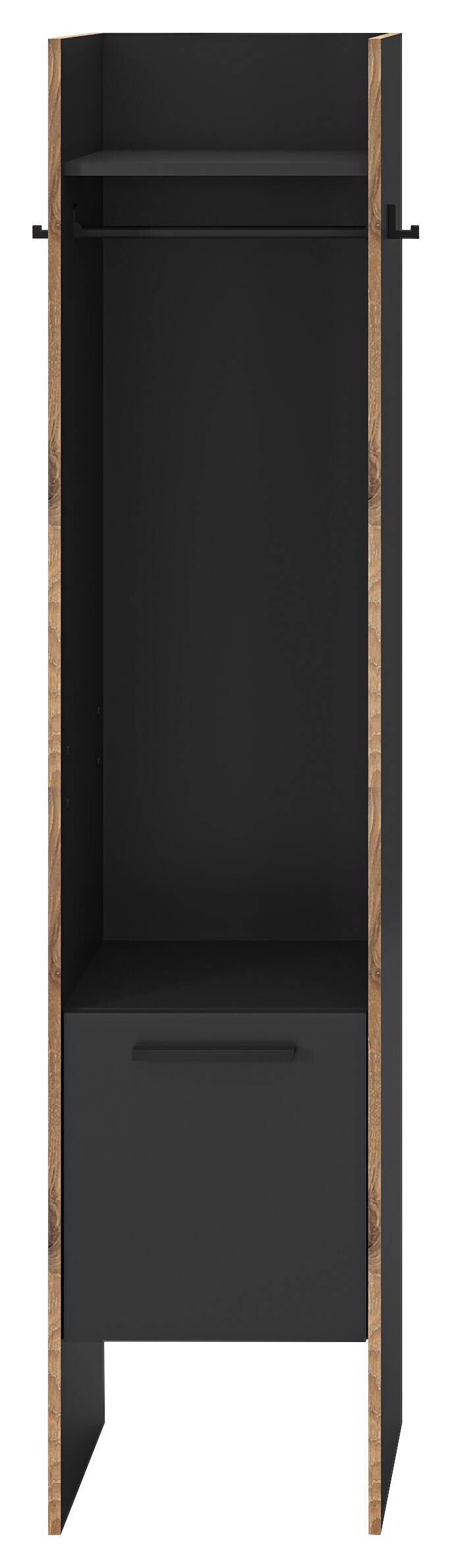 Garderobenschrank Bueno Basalt Nox Oak Nachbildung B/H/T: ca. 42x189x37 cm