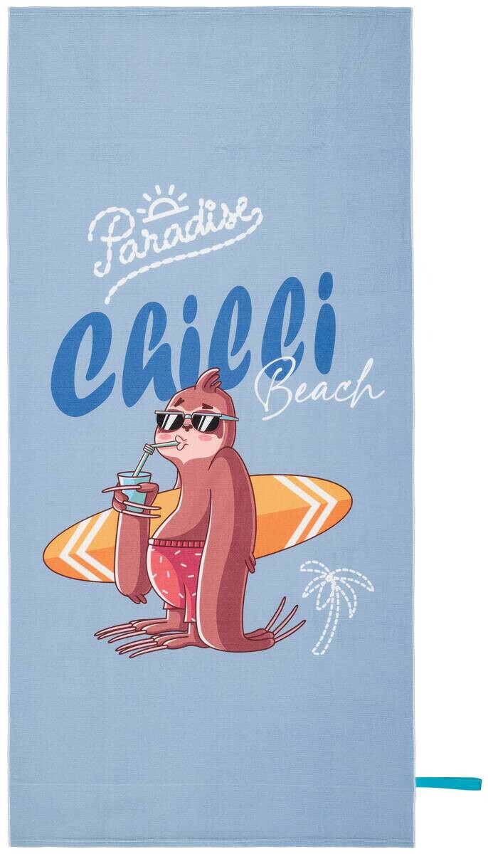 Strandtuch hellblau 100% Polyester B/L: ca. 80x160 cm