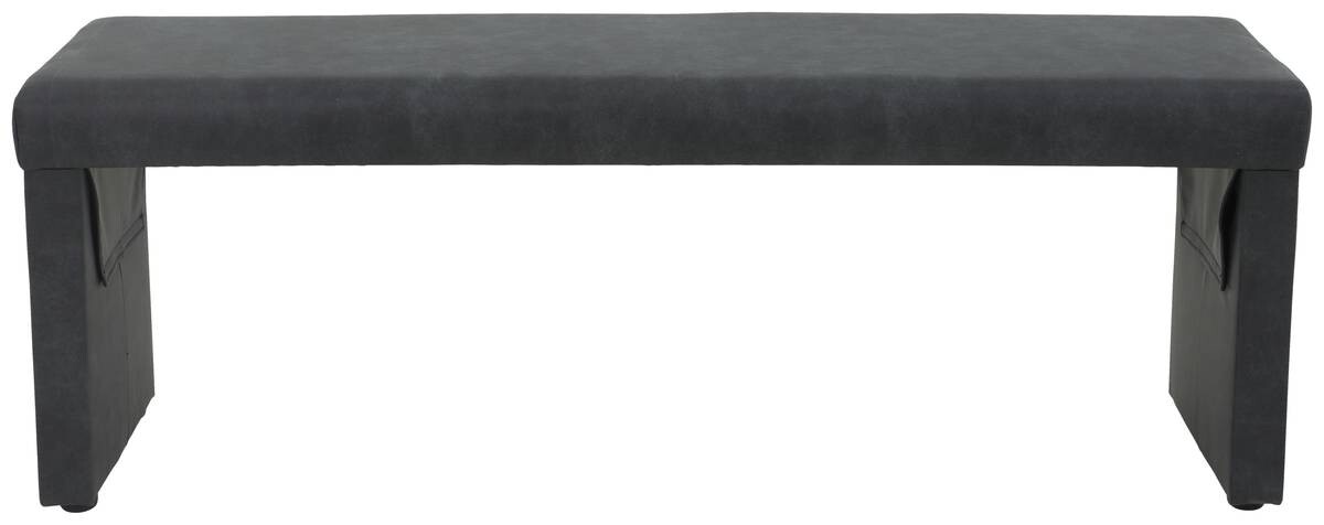 Polsterbank Melanie anthrazit Vintage Optik B/H/T: ca. 140x49x48 cm