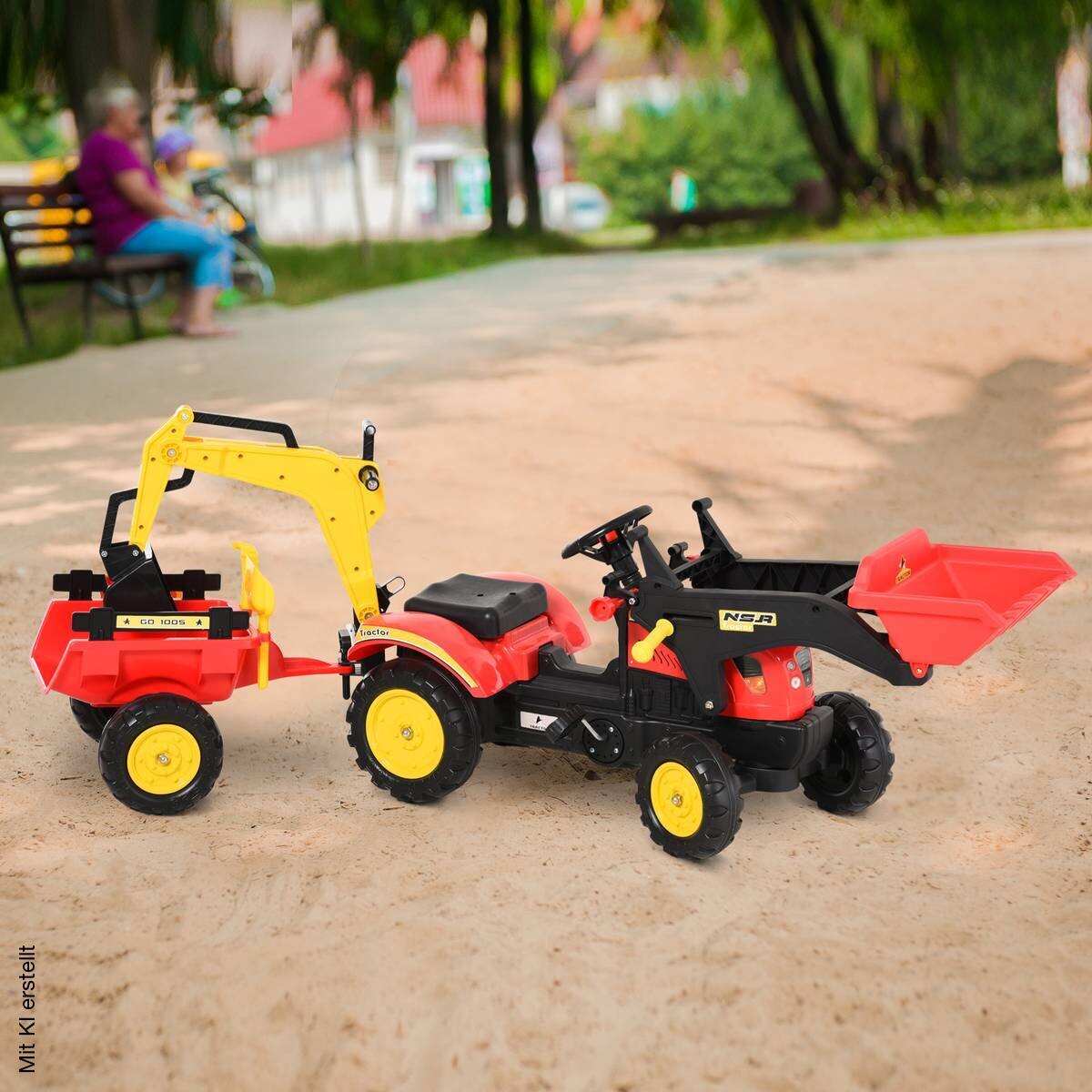 HOMCOM Kinder-Tretbagger B/H/L: ca. 42x59x179 cm