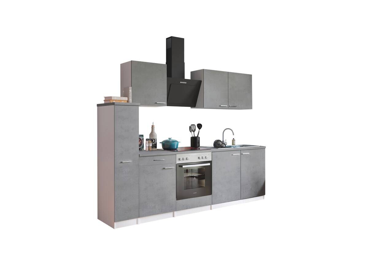 Respekta Küchenblock Malia Beton Optik B/H/T: ca. 240x200x60 cm