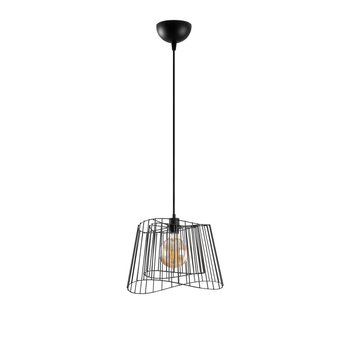 Opviq Pendelleuchte schwarz B/H/T: ca. 40x126x40 cm E27 1 Brennstellen