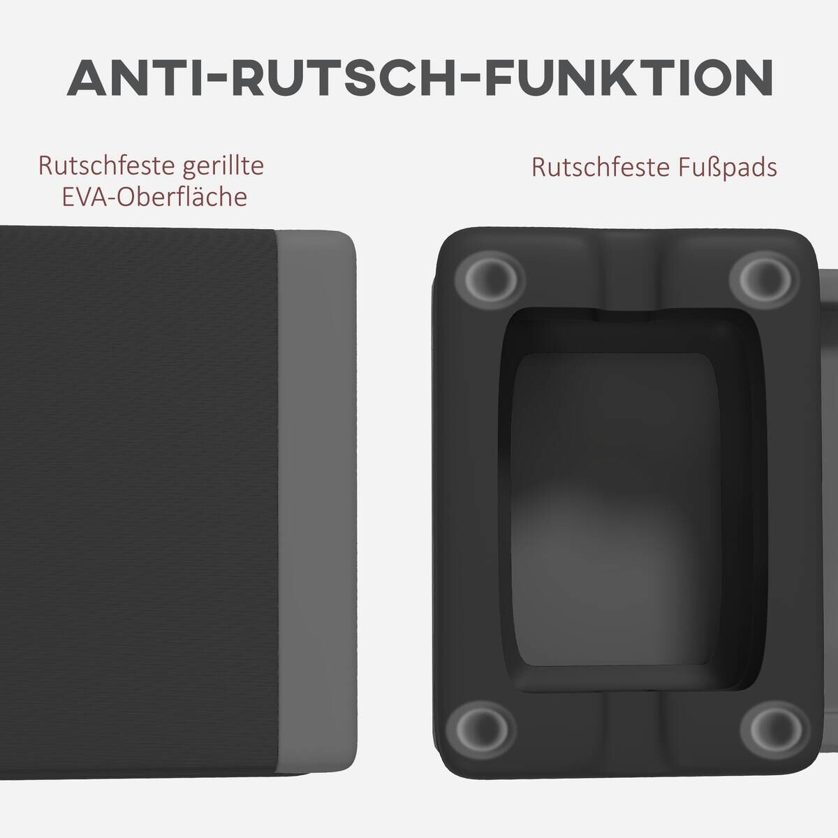 SPORTNOW Aerobic-Stepper grau B/H/L: ca. 36x20,5x77 cm