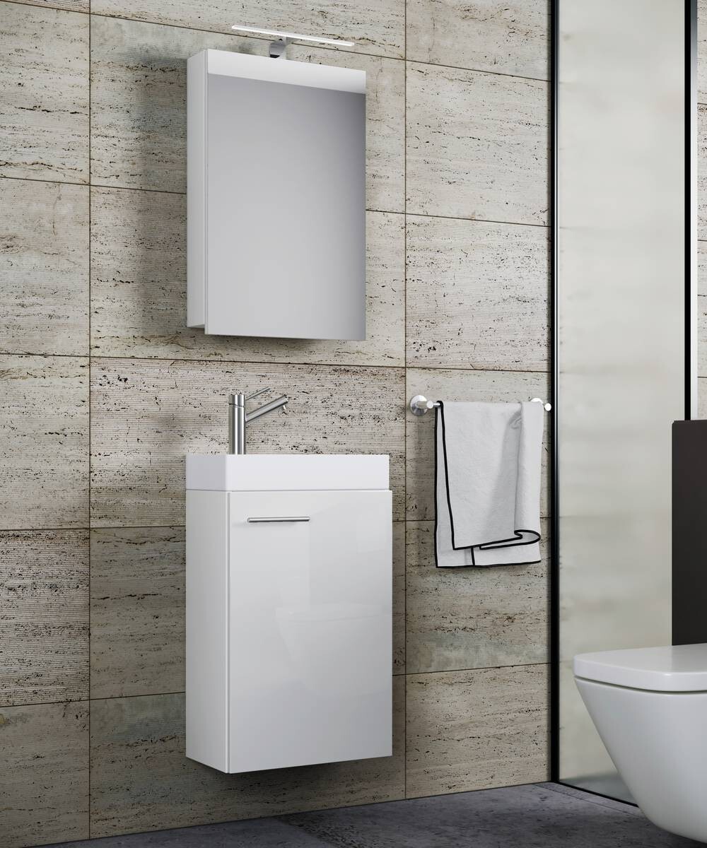 Waschplatz 4tlg-Slito weiß weiß B/H/T: ca. 41x135x22 cm