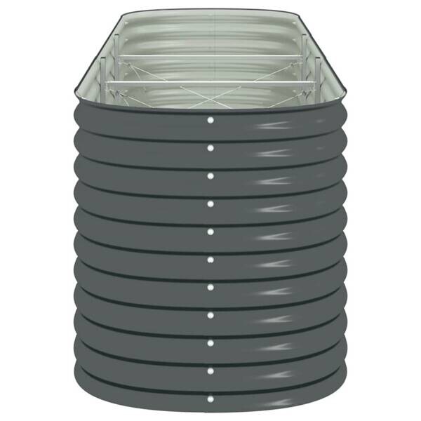 Garten-Hochbeet grau Stahl B/H/L: ca. 80x81x320 cm