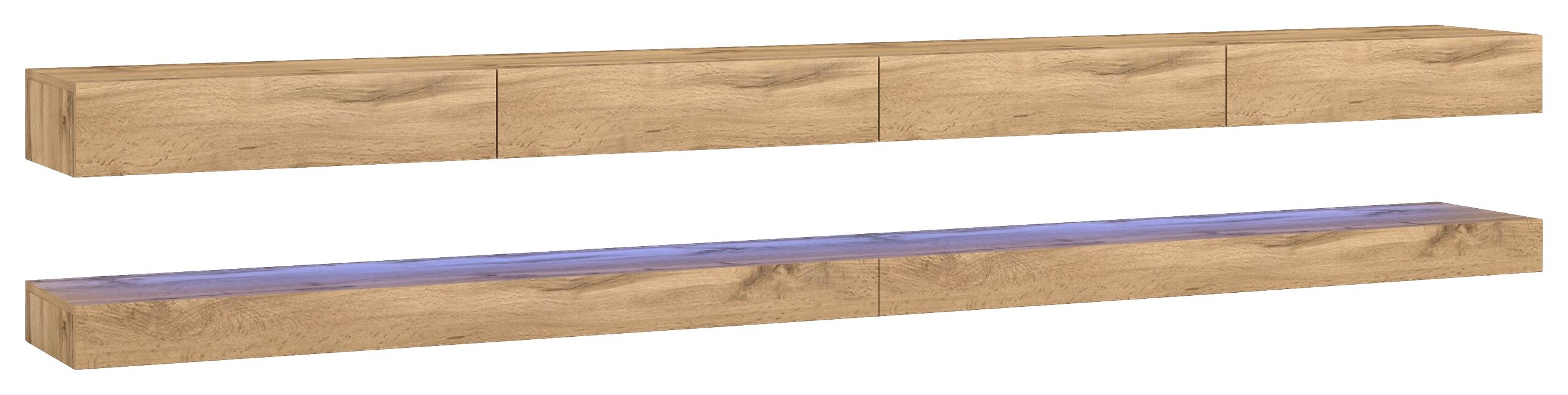 TV-Board Fly Eiche Wotan Nachbildung B/T: ca. 280x34 cm