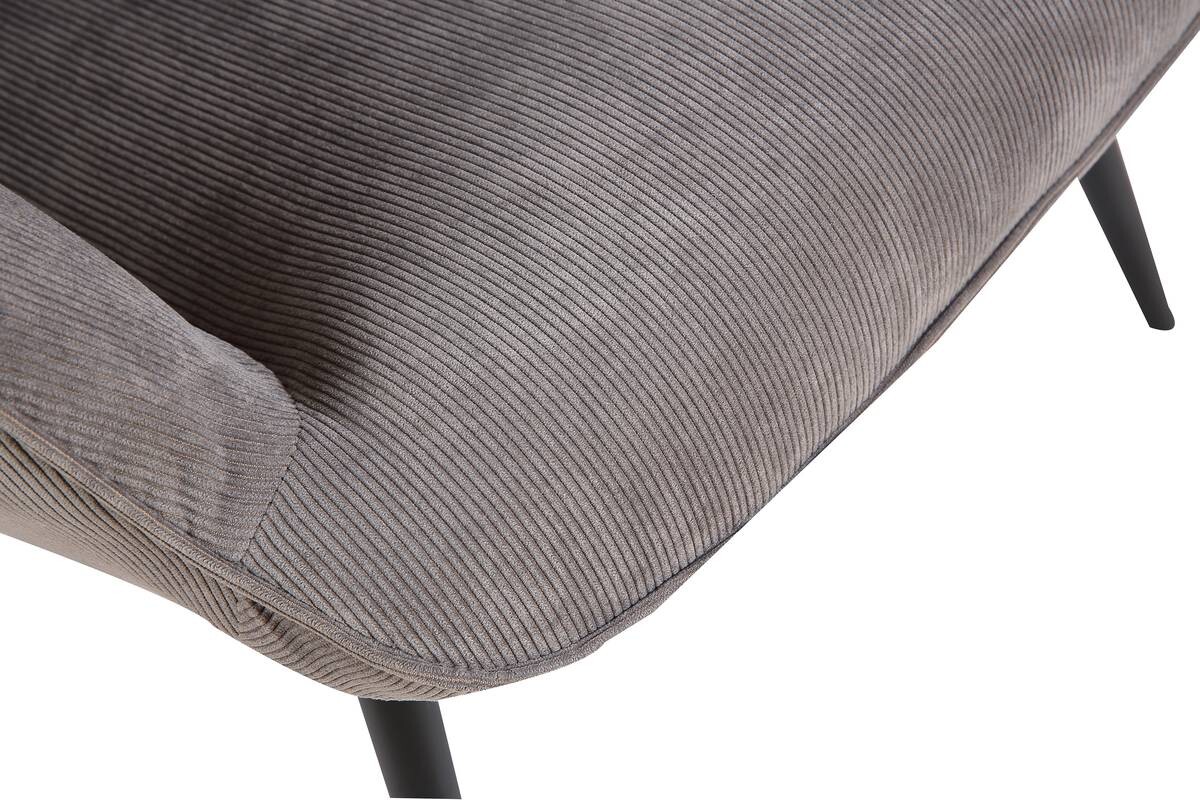 byLIVING Sessel UTA grau schwarz Stoff Metall B/H/T: ca. 72x97x80 cm