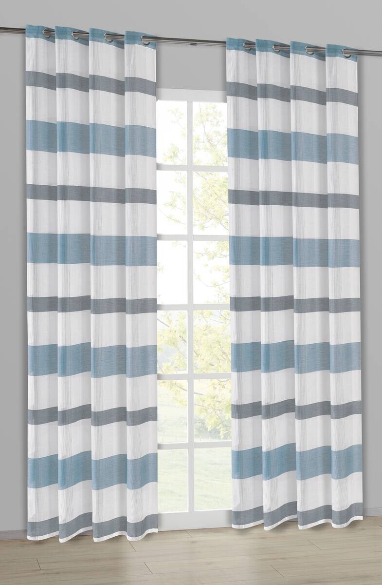 Ösenvorhang Caro blau B/L: ca. 140x245 cm