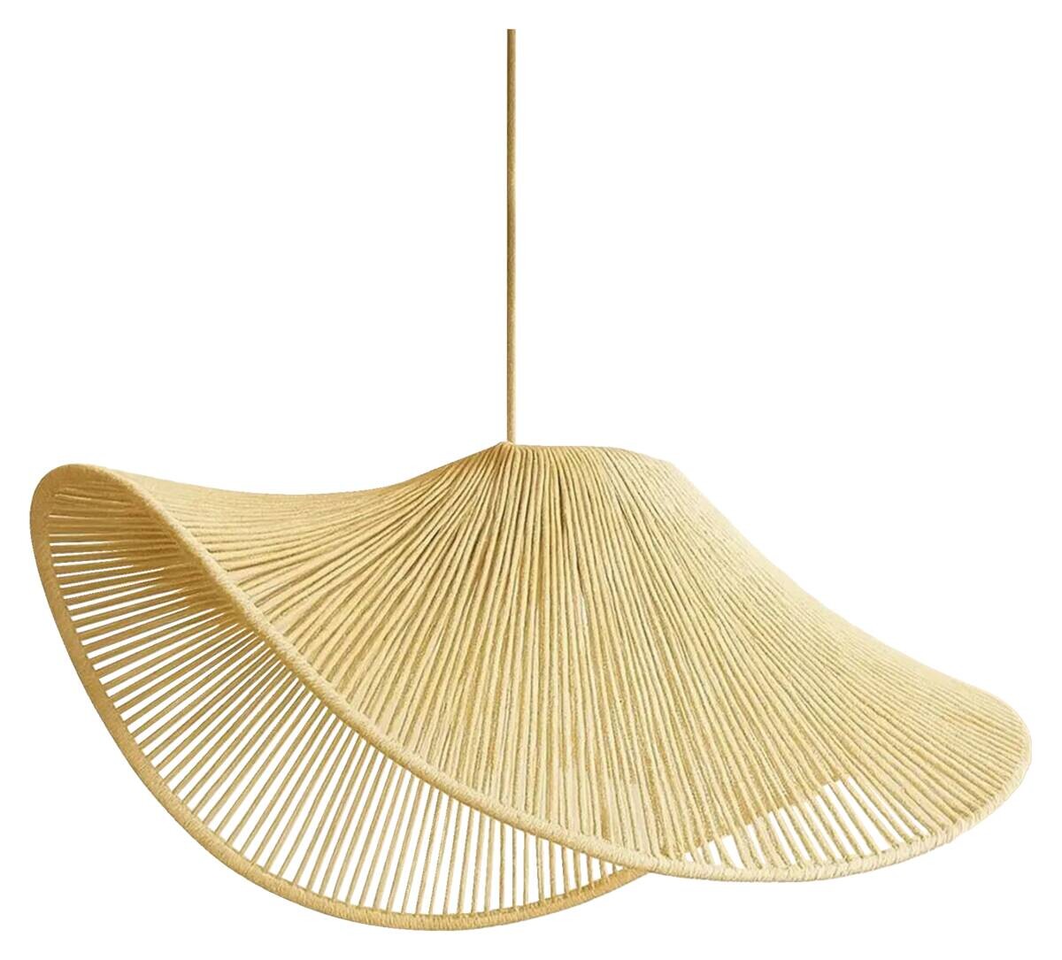 Opviq Pendelleuchte ecru Kunststoff B/T/L: ca. 50x50x50 cm E27 1 Brennstellen