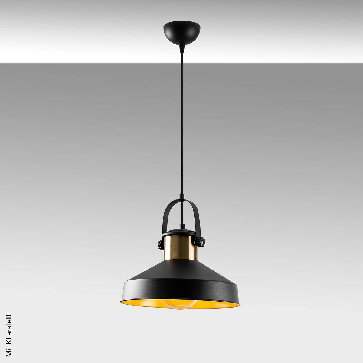 Opviq Pendelleuchte schwarz B/H/T: ca. 35x134x35 cm E27 1 Brennstellen