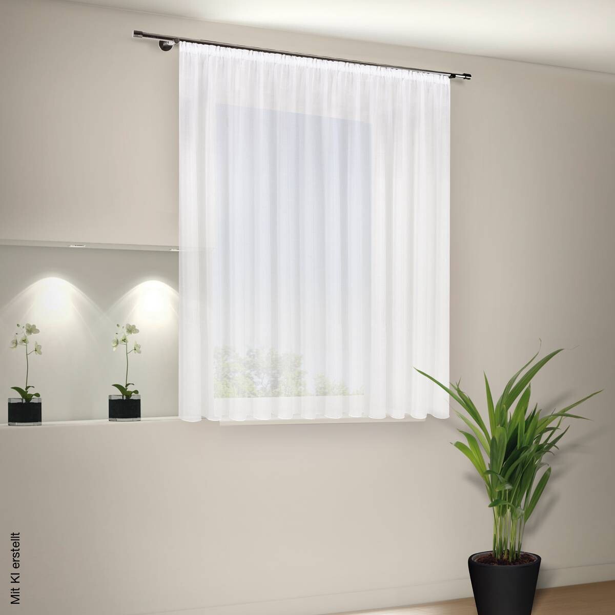 Fertigstore 40941 weiß B/L: ca. 600x180 cm