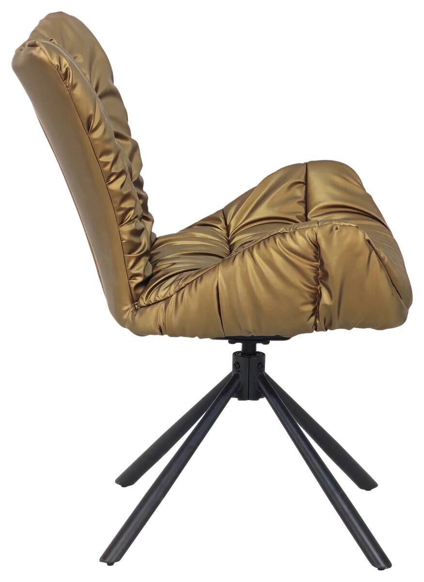 Drehstuhl Brest gold Kunstleder Nylon B/H/T: ca. 67x91x65 cm
