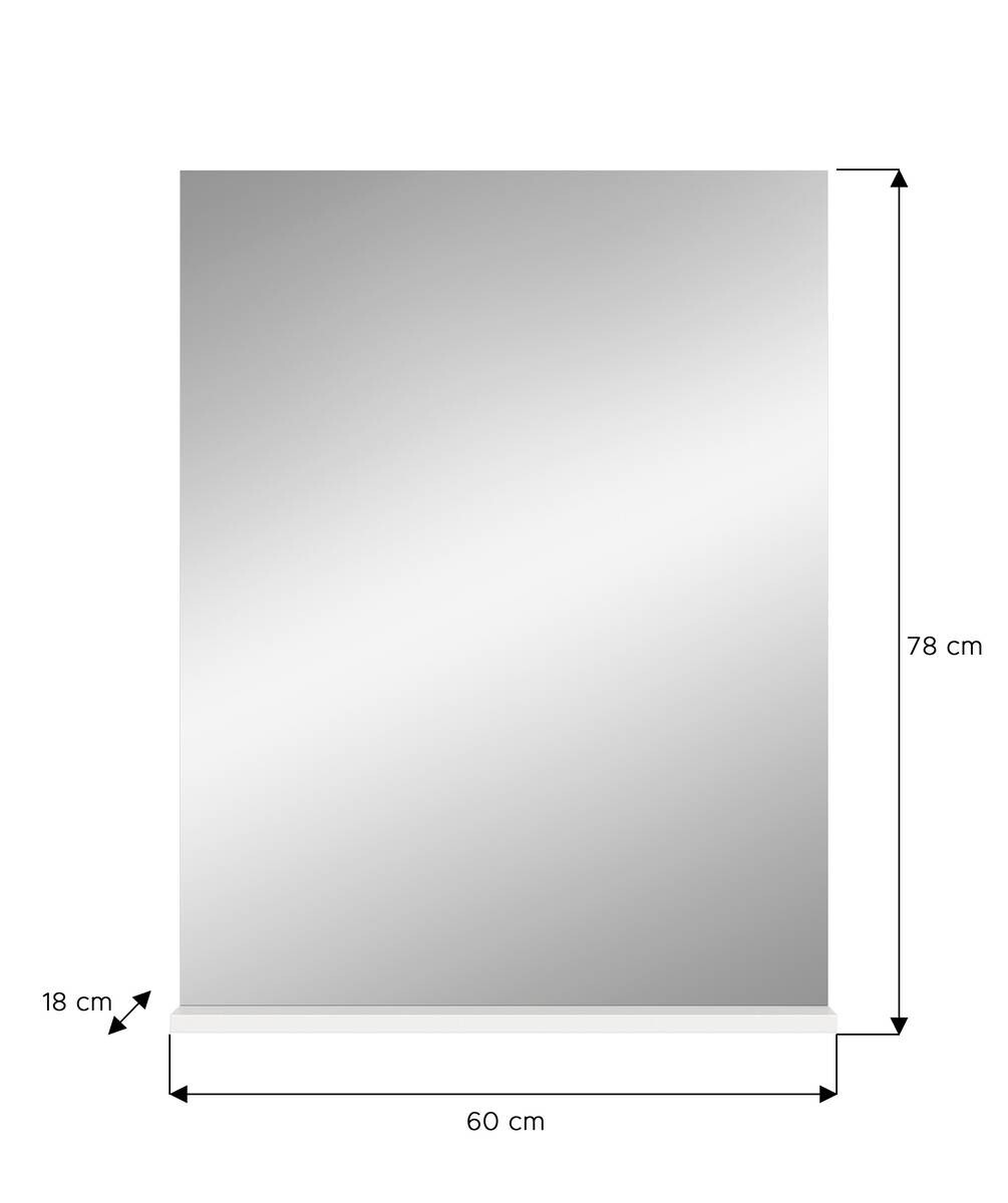 Badspiegel Scout weiß weiß Hochglanz B/H/T: ca. 60x79x18 cm