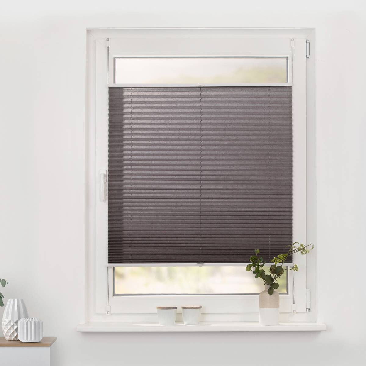 LICHTBLICK Spannplissee taupe B/L: ca. 90x210 cm