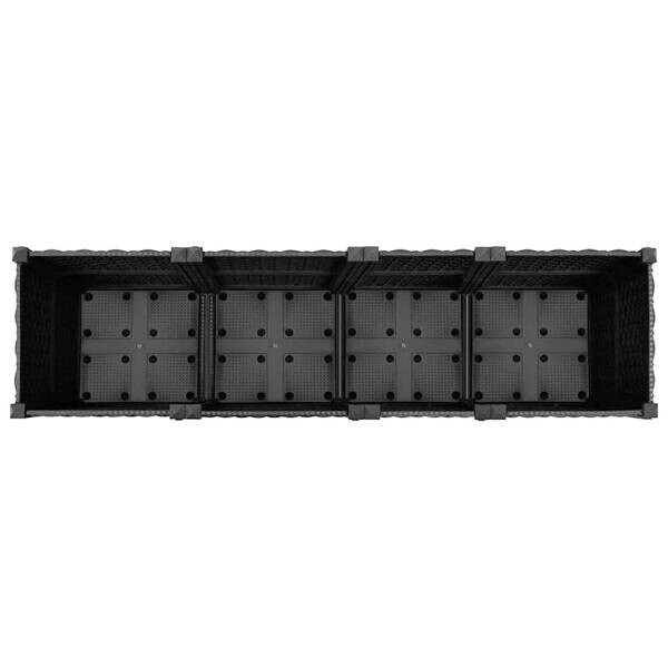 Hochbeet schwarz Polypropylen B/H/L: ca. 40x38x160 cm