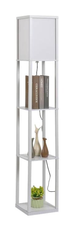 HOMCOM Stehlampe 833-623V90WT weiß Acryl Kunststoff B/H/L: ca. 26x160x26 cm E27 1 Brennstellen