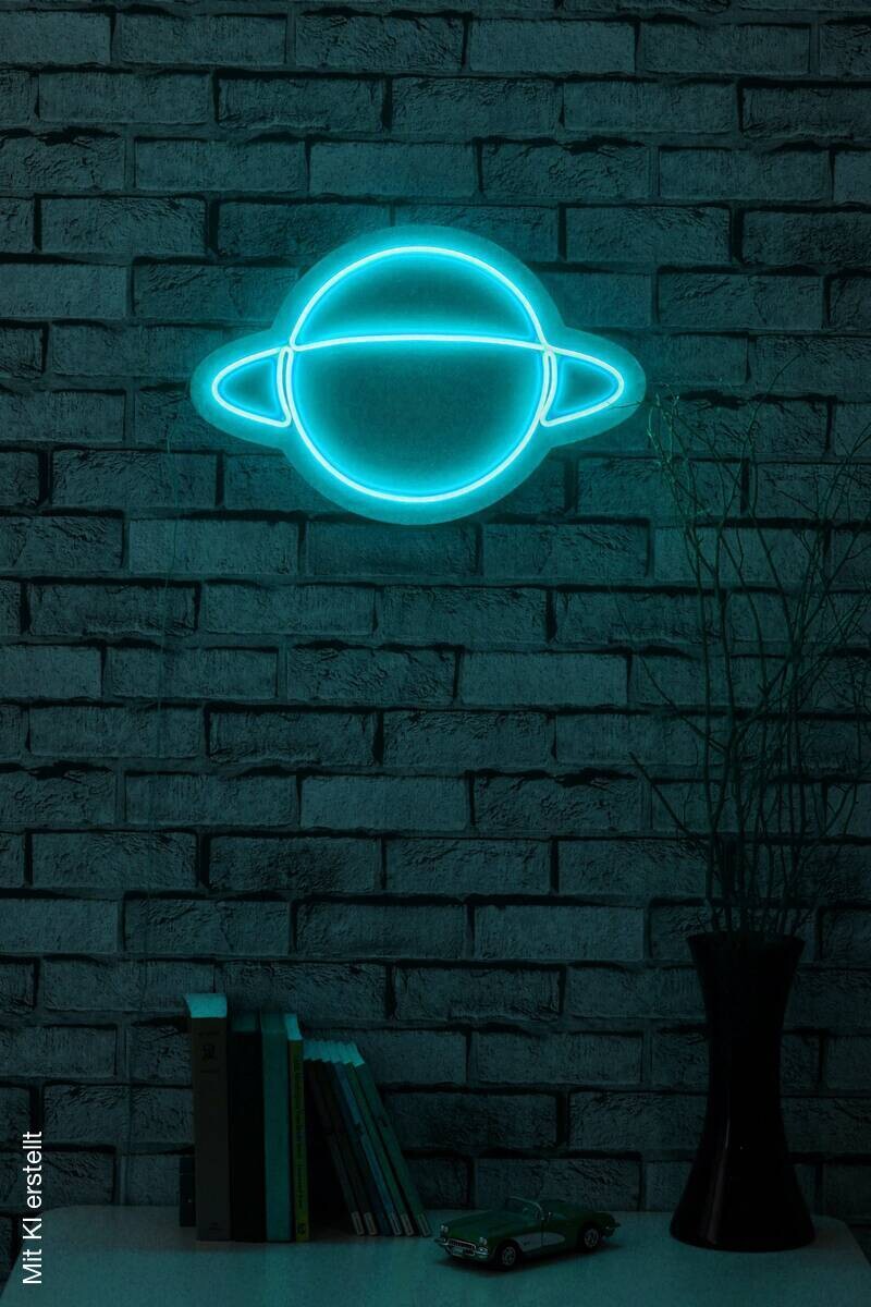 Opviq LED-Wandleuchte blau PVC B/H/T/L: ca. 46x30x2x46 cm