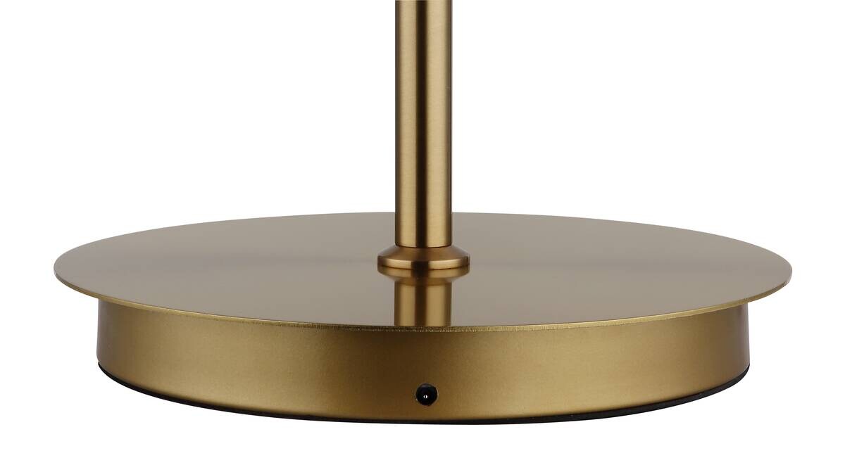 GLOBO Stehlampe gold Metall Glas B/H/L: ca. 44x37x44 cm