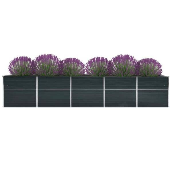 Garten-Hochbeet anthrazit Stahl B/H/L: ca. 80x77x400 cm