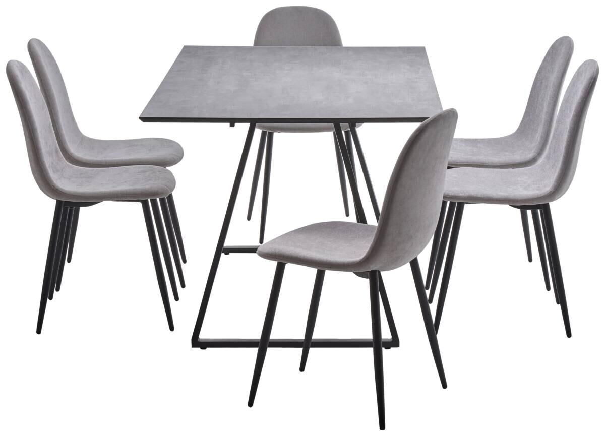 Tischgruppe Orlando Beton Optik grau B/H/T: ca. 160x75x90 cm