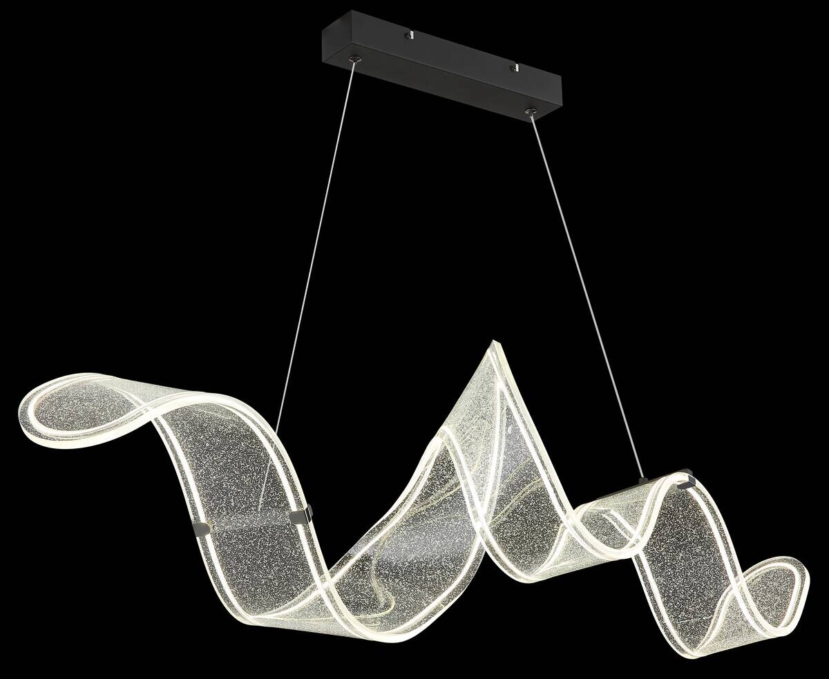 GLOBO LED-Pendelleuchte TAPIA schwarz Acryl Metall B/H/T: ca. 39x120x118 cm 1 Brennstellen