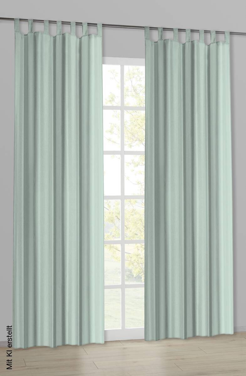 Schlaufenvorhang Silk salbei B/L: ca. 140x225 cm