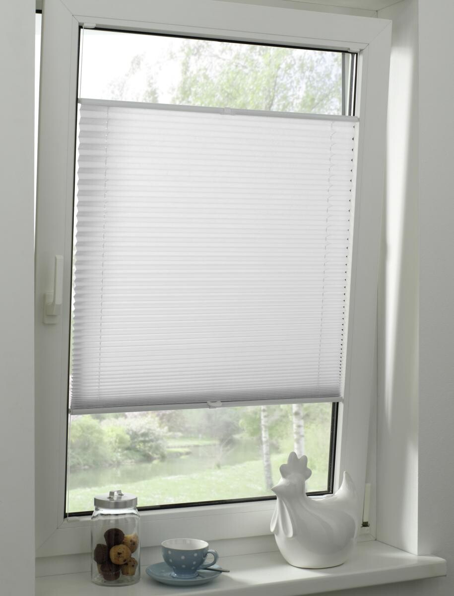 Boviva Spannplissee weiß B/L: ca. 95x130 cm