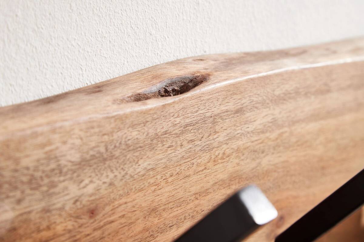 Wandgarderobe natur schwarz pulverbeschichtet B/H/T: ca. 100x29x12,5 cm