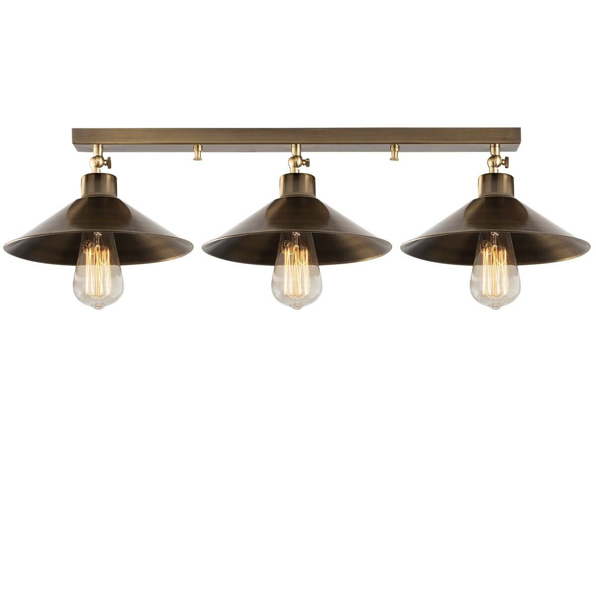 Opviq Deckenleuchte Berceste bronze Metall B/H/T/L/D: ca. 24x17x24x80x24 cm E27 3 Brennstellen