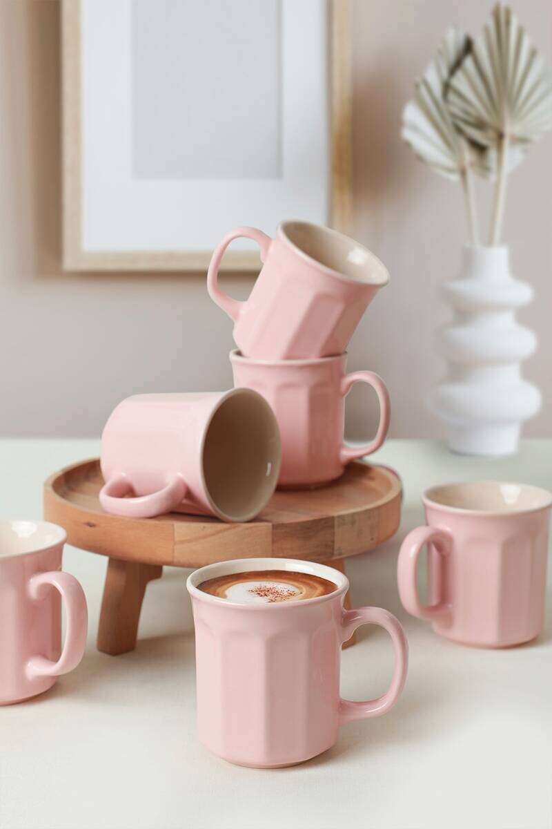 HermiaConcept Kaffeebecher 6-tlg. rosa Keramik 6 tlg.