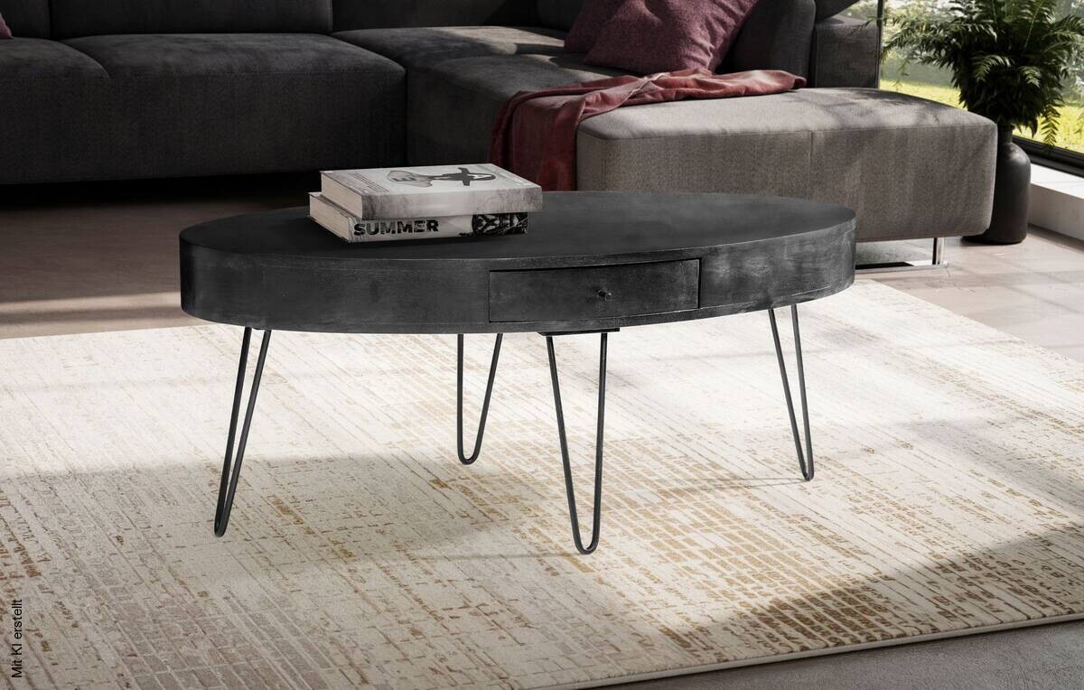 Couchtisch schwarz B/H/T: ca. 100x40x50 cm
