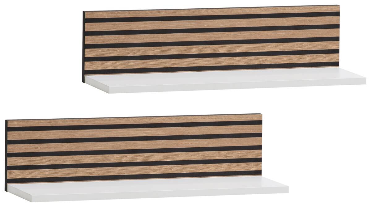 Regal Ryker 2er-Set weiß matt B/H/T: ca. 60x15,7x17,3 cm