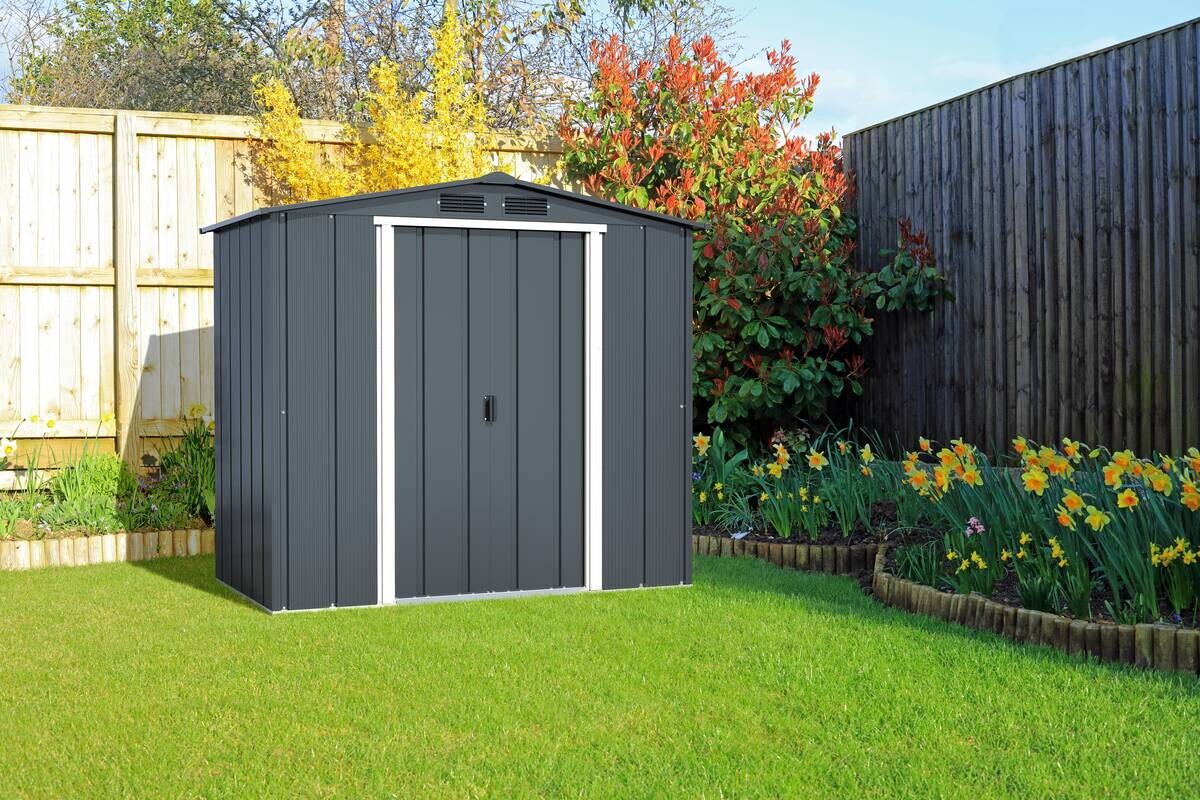 VCM Gerätehaus anthrazit B/H/L: ca. 202x181x113 cm