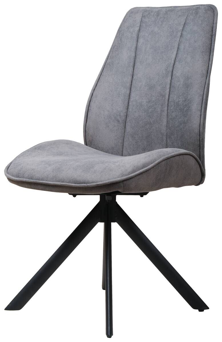Stuhl Albany grau Microfaser B/H/T: ca. 47x95x62 cm