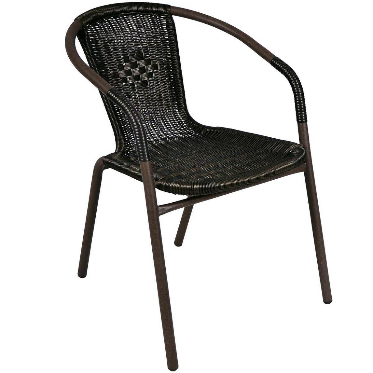 VCM Balkon-Set braun Polyrattan B/H/T: ca. 53x73x60 cm