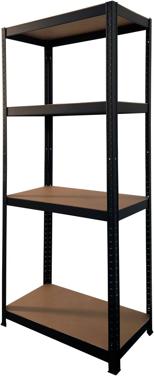 Schwerlaststeckregal schwarz B/H/T: ca. 75x150x30 cm