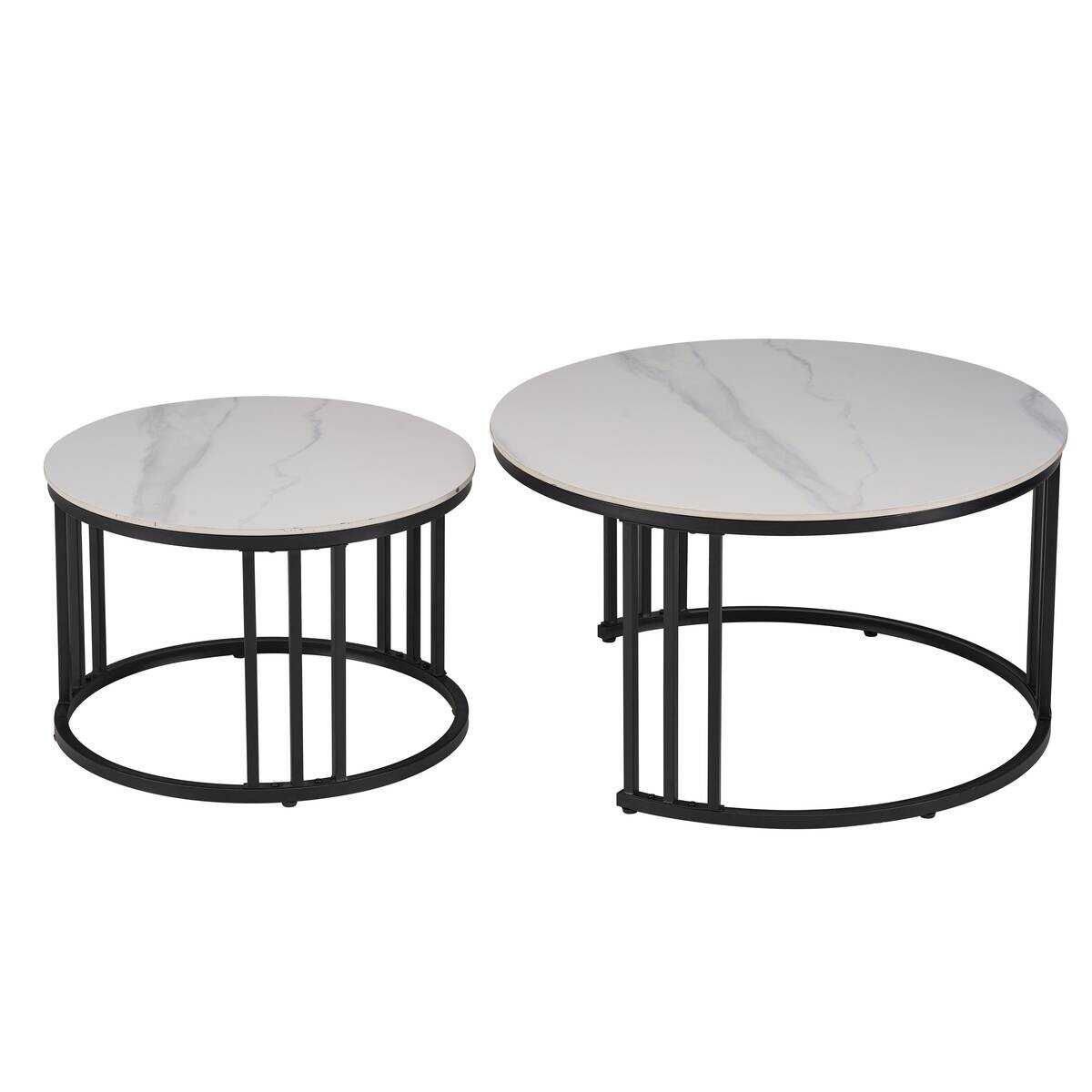 Couchtisch weiß Stein Optik H/D: ca. 45,5x80 cm