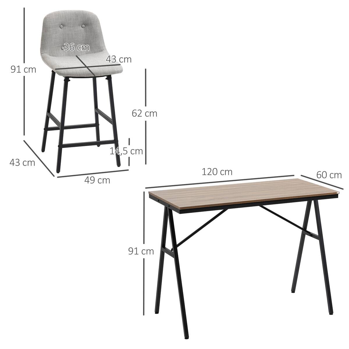 Bartisch nussbaum Nachbildung B/H/T: ca. 120x91x60 cm