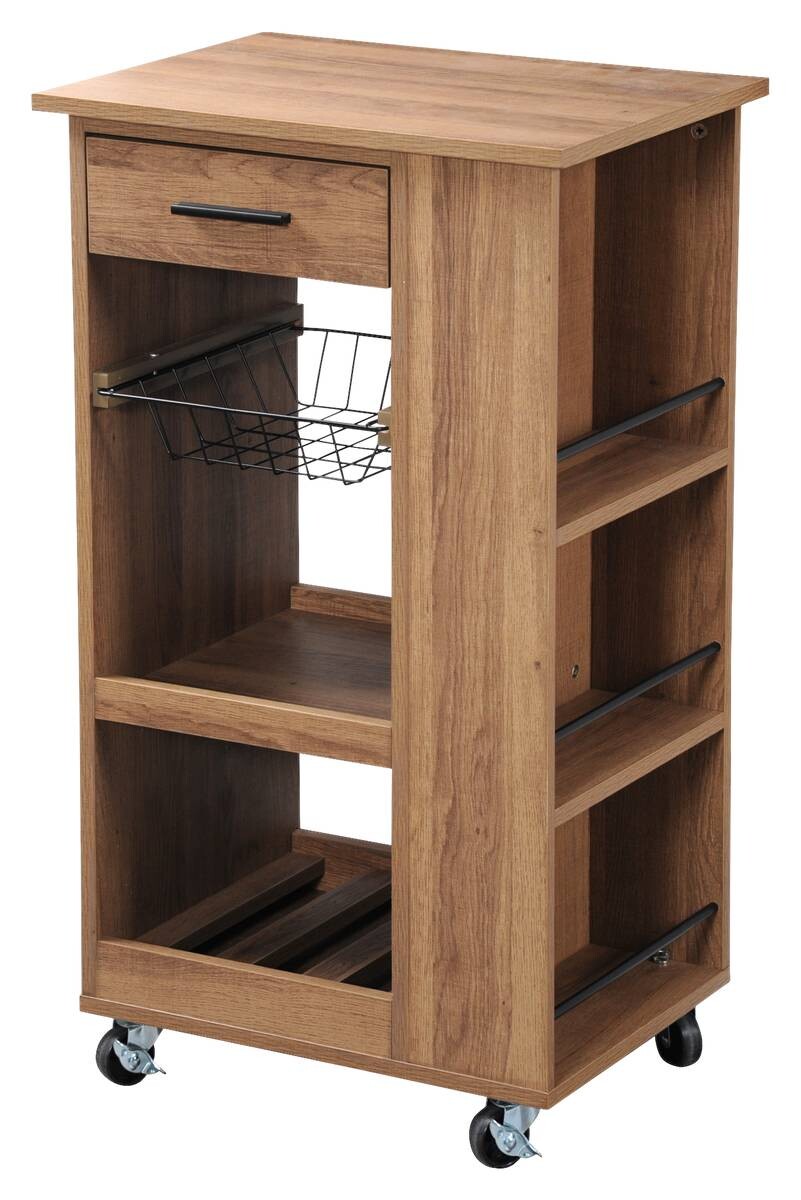 Kesper Küchenwagen walnuss Holz B/H/L: ca. 37x85x50 cm