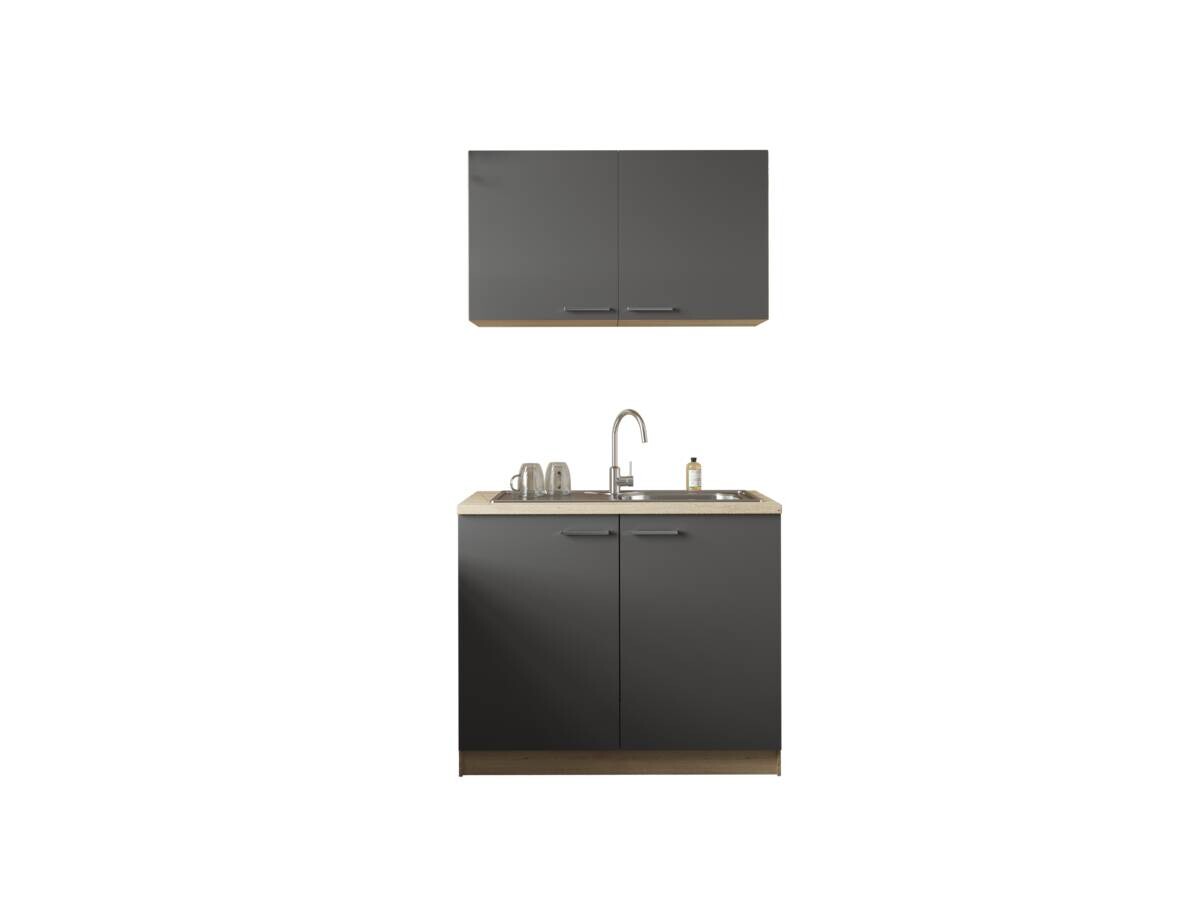 Anbauküchen-Set Merle grau B/H/T: ca. 100x200x60 cm