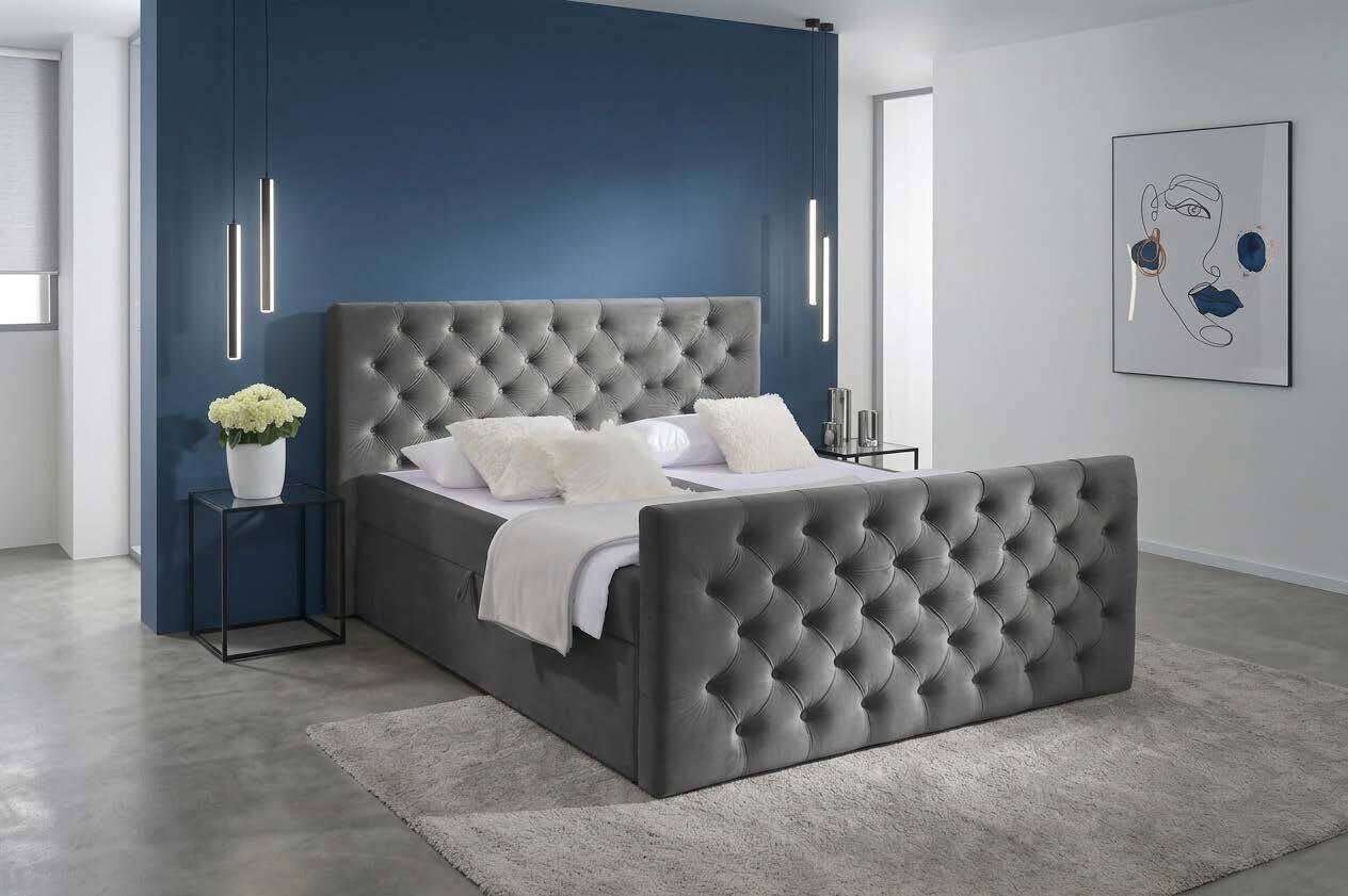 Boxbett Glow graubraun Liegefläche B/L: ca. 160x200 cm