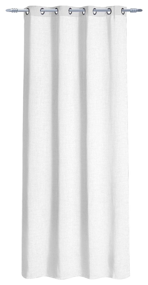 POCOline Ösenvorhang Cleo weiß 100% Polyester B/L: ca. 140x240 cm