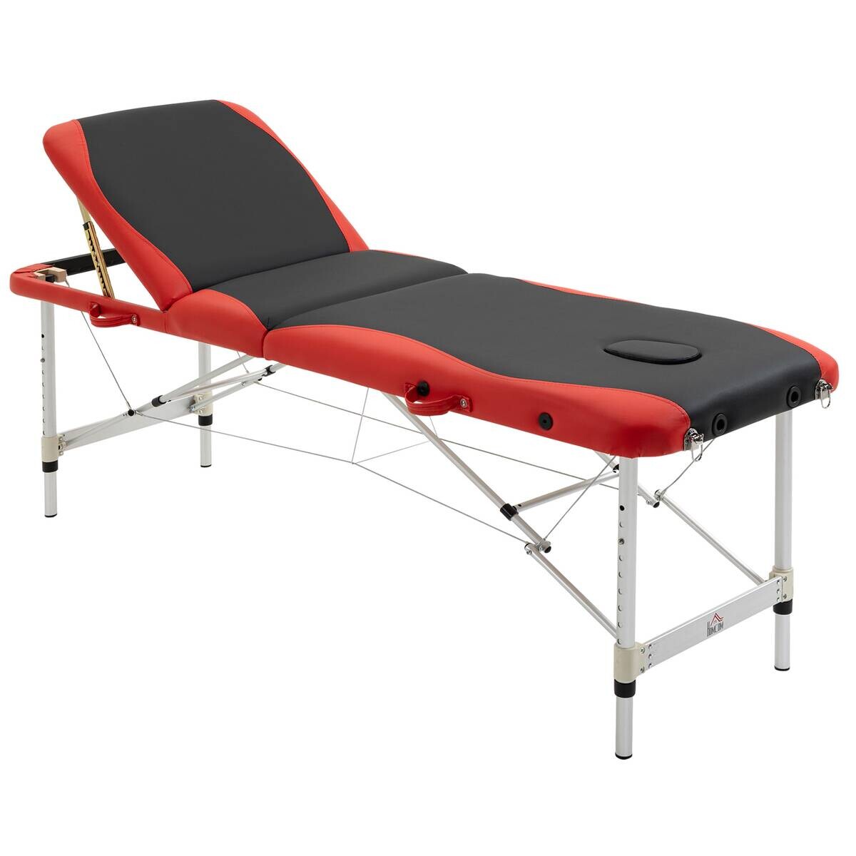 HOMCOM Massageliege rot PVC B/H/L: ca. 60x215x84 cm