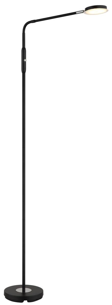 GLOBO Stehlampe mattschwarz Metall B/H/L: ca. 20x173x52 cm 1 Brennstellen