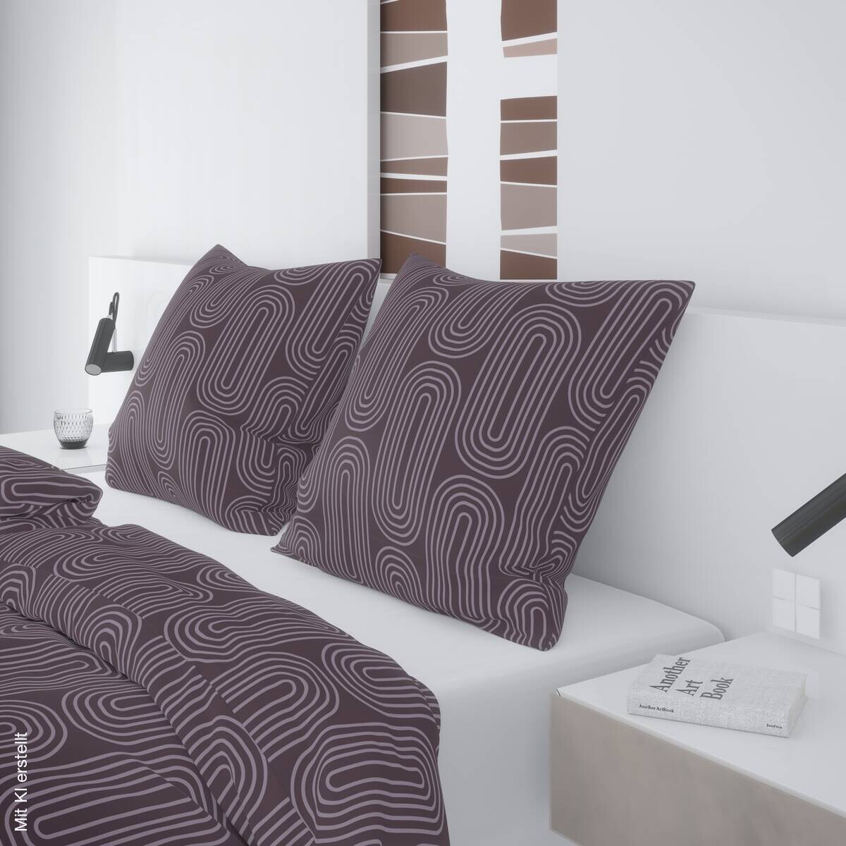 Microfaser Bettwäsche bordeaux Polyester B/L: ca. 135x200 cm