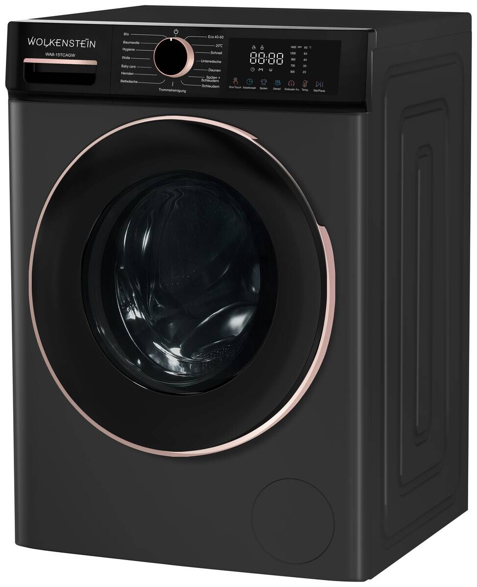 Wolkenstein Waschmaschine WA8-15TCAGW schwarz B/H/T: ca. 60x84,7x52 cm ca. 8 kg