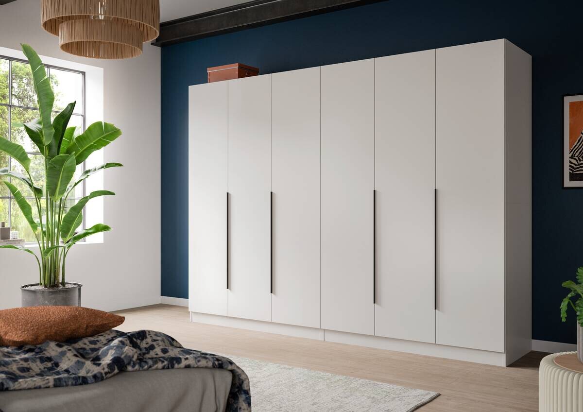 Kleiderschrank KOPENHAGEN weiß B/H/T: ca. 240x181x52 cm