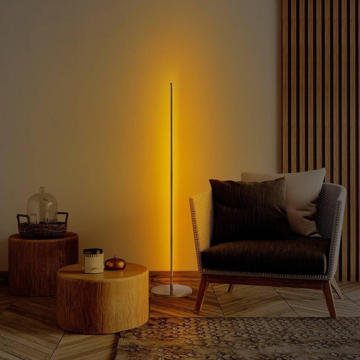 Opviq Stehlampe gold Metall B/H/T/L/D: ca. 30x153x30x30x30 cm