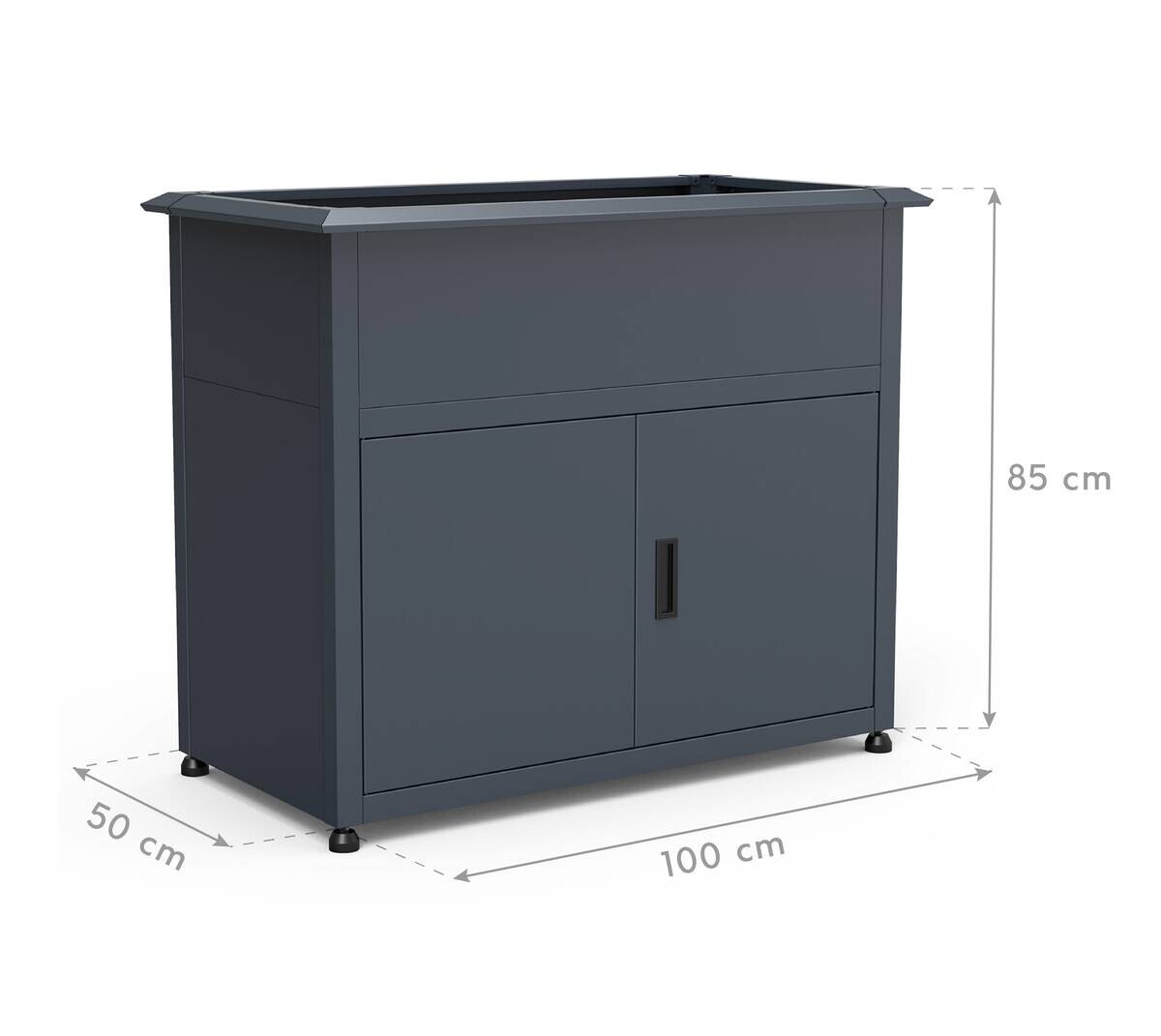 Westmann Hochbeet Plexa anthrazit Metall B/H/L: ca. 100x85x50 cm